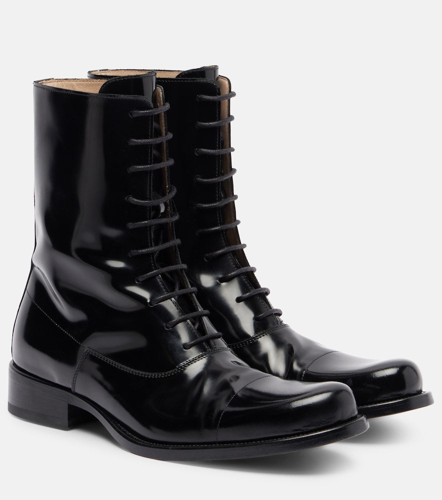 The Row Kai leather lace-up boots