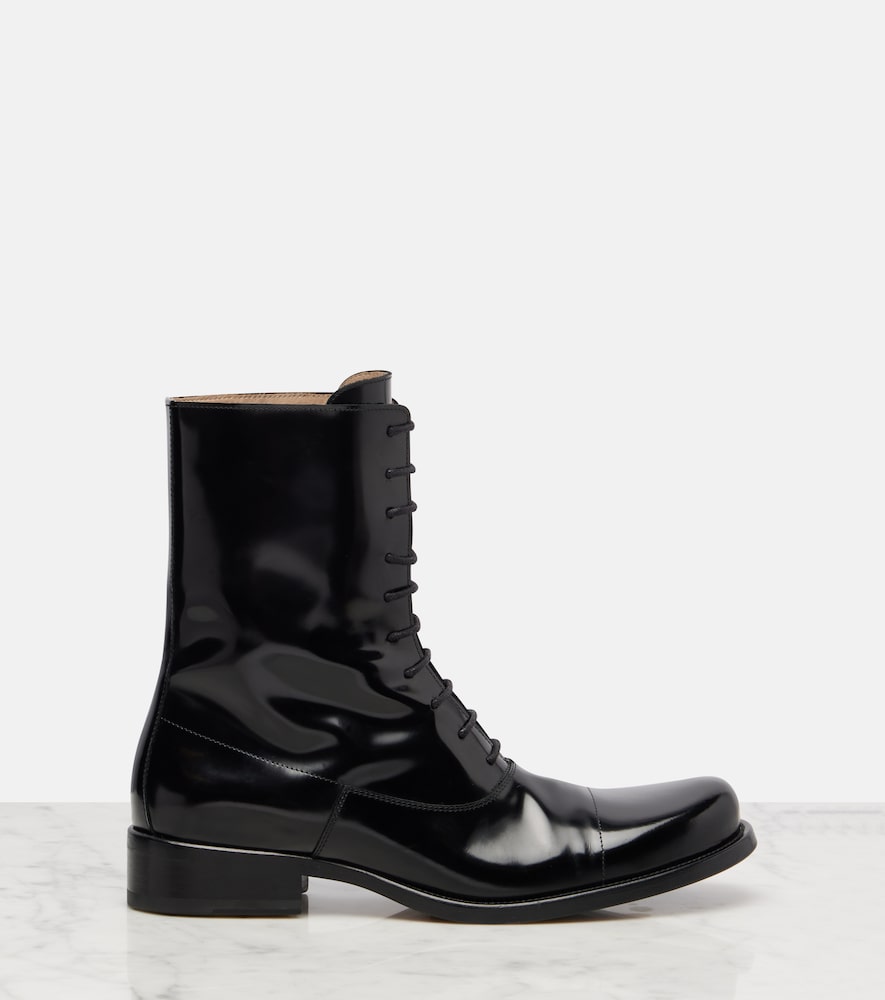 The Row Kai leather lace-up boots