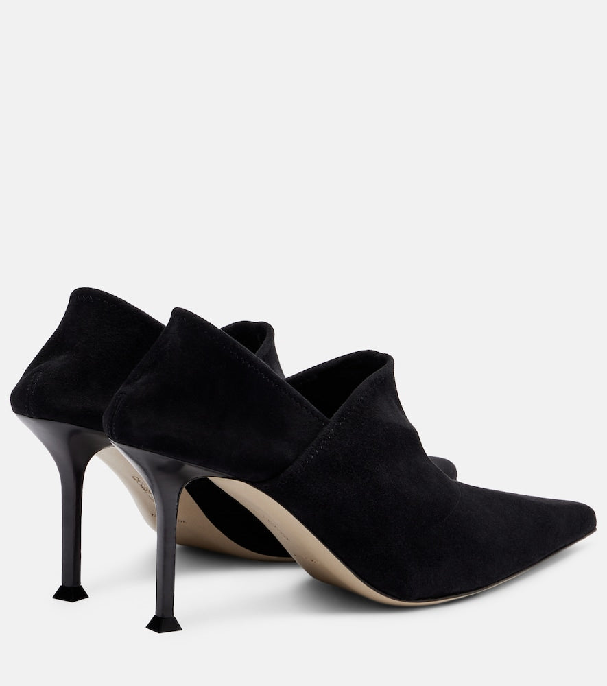 Christen Helix Stretch 75 suede pumps in Black - Mid Heel Pumps