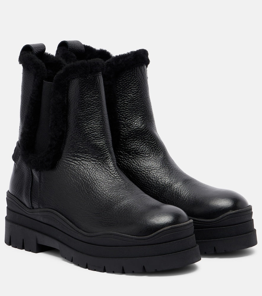 Bogner Arosa shearling-lined leather Chelsea boots
