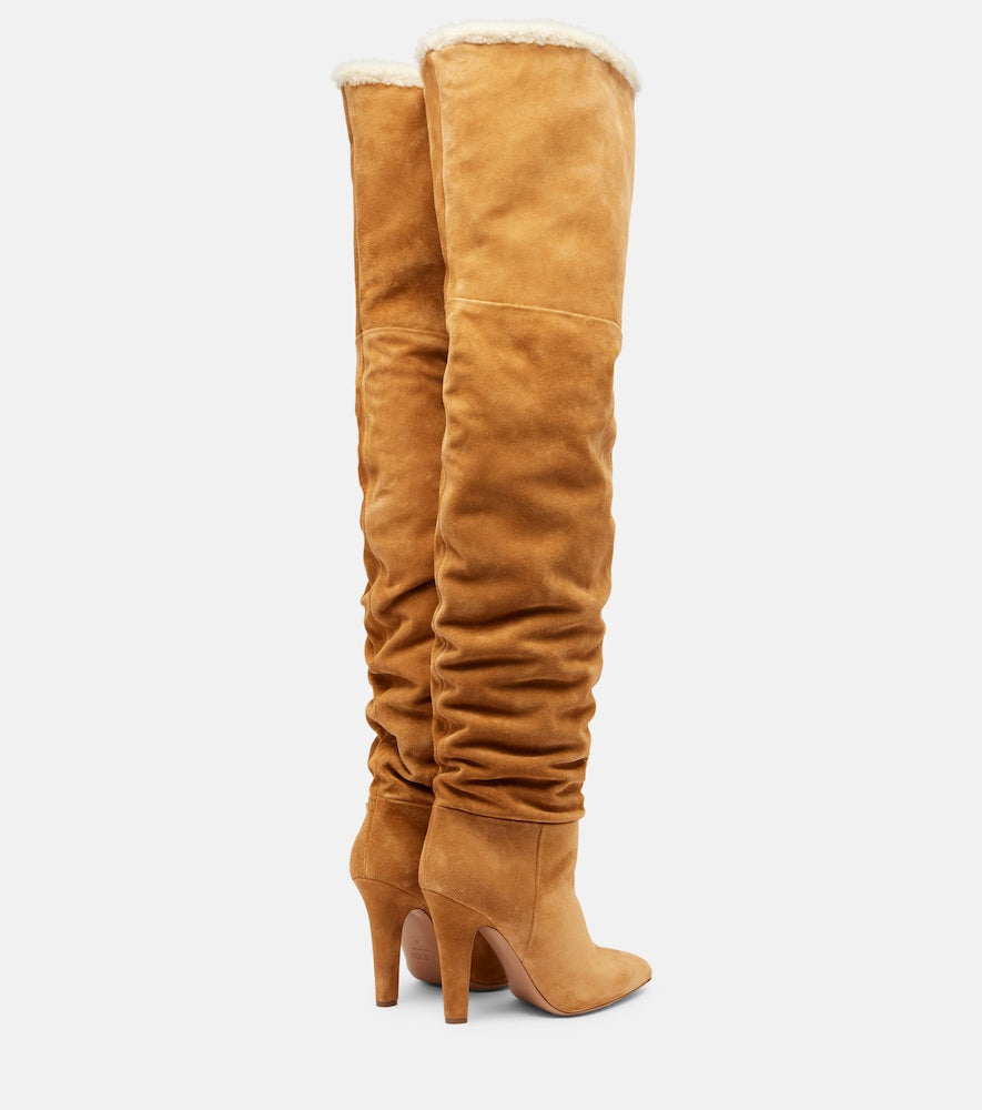 Paris Texas Elsa 100 suede over-the-knee boots