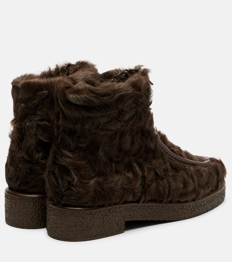 Aquazzura Frostie shearling ankle boots