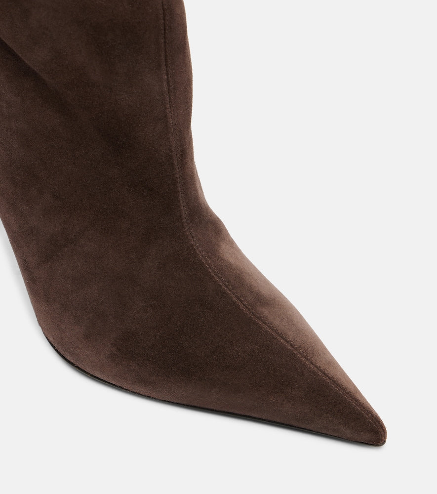 Khaite Bella 100 suede knee-high boots