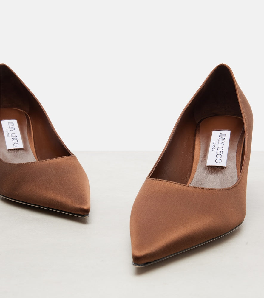 Jimmy Choo Love satin pumps