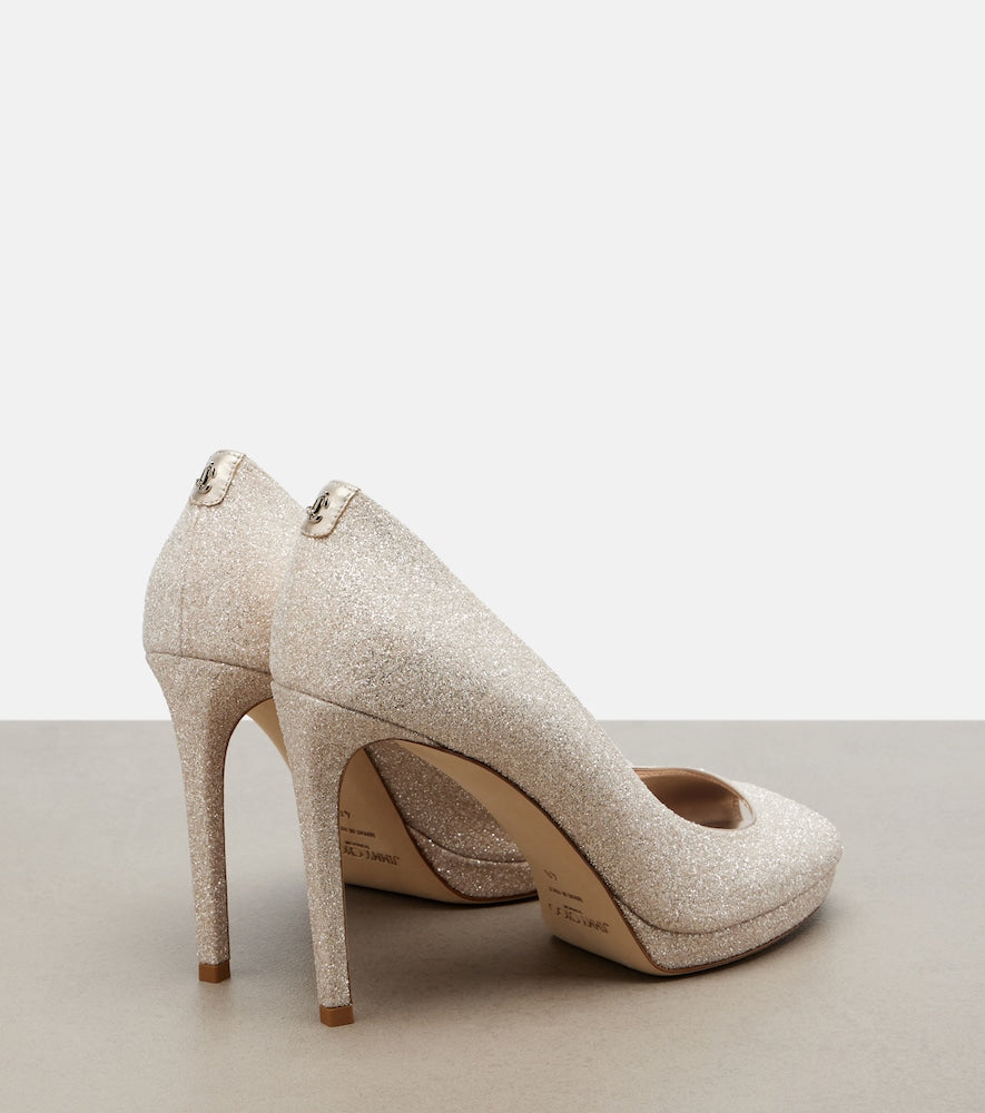 Jimmy Choo Riya glitter pumps
