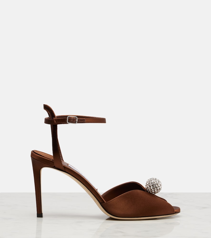 Jimmy Choo Sacora 85 satin peep-toe sandals