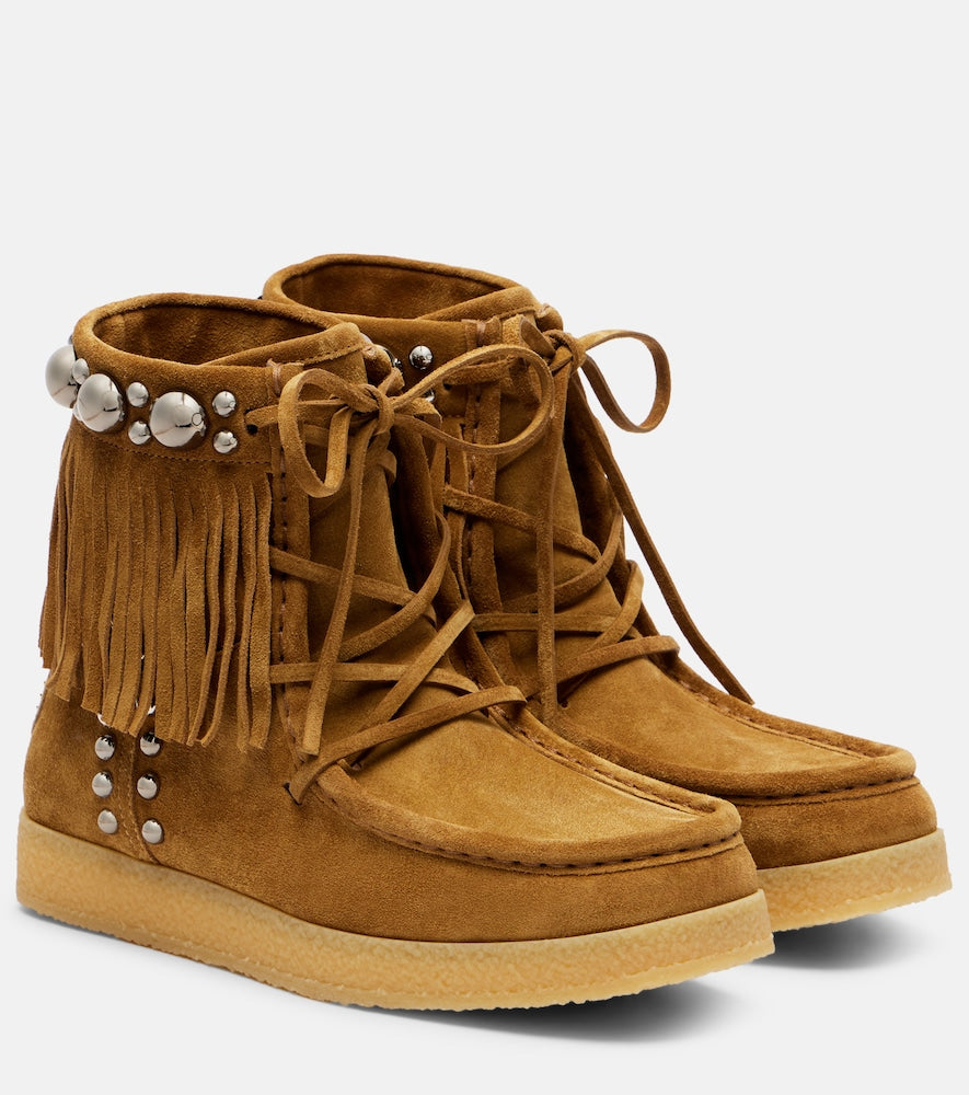 Valentino Garavani Nellcote studded suede ankle boots