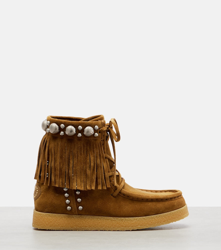 Valentino Garavani Nellcote studded suede ankle boots