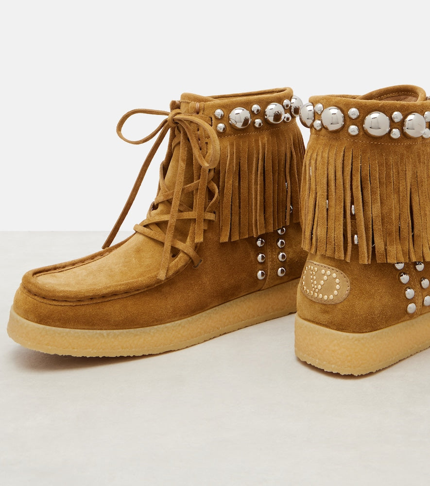 Valentino Garavani Nellcote studded suede ankle boots