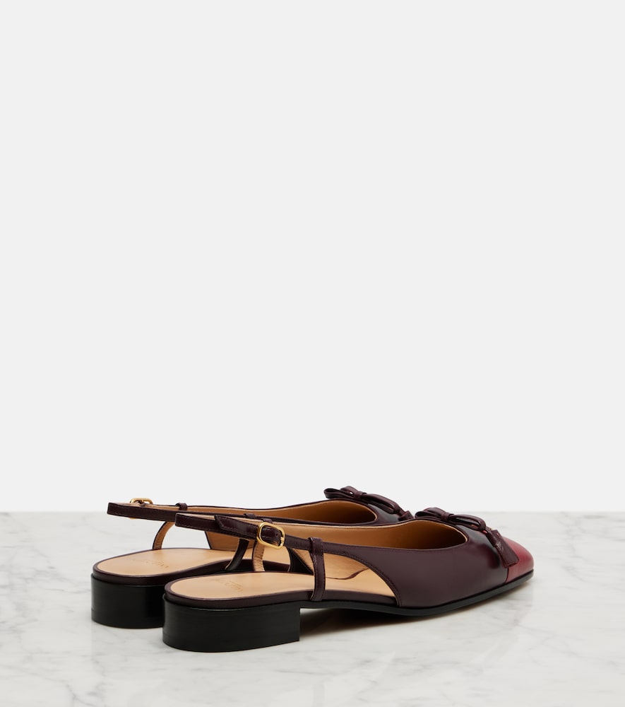 Valentino Garavani Valet Du Roi leather slingback ballet flats