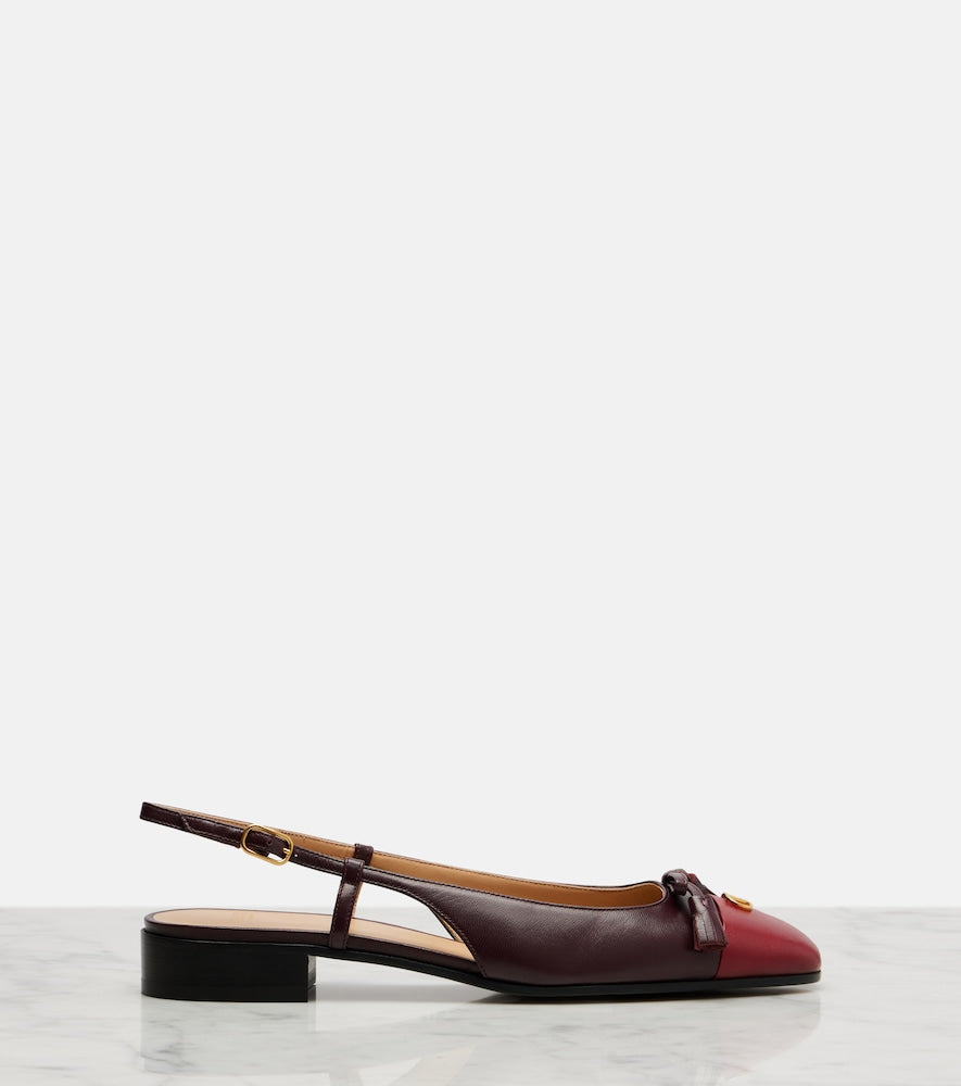 Valentino Garavani Valet Du Roi leather slingback ballet flats