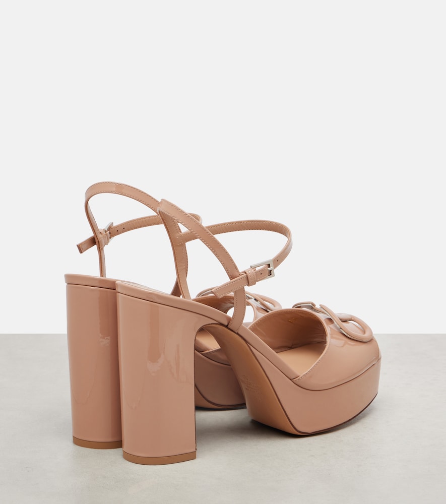 Valentino Garavani VLogo 115 patent leather platform sandals