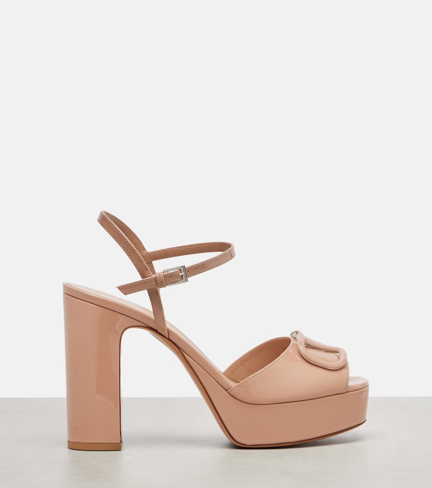 Valentino Garavani VLogo 115 patent leather platform sandals
