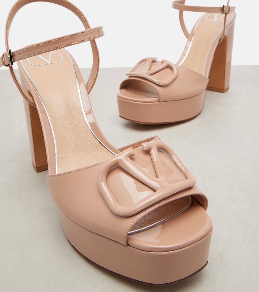 Valentino Garavani VLogo 115 patent leather platform sandals