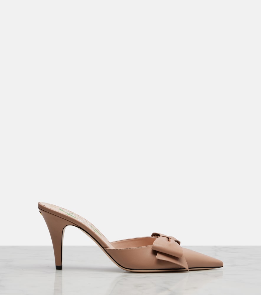 Valentino Garavani Bow-detail leather mules