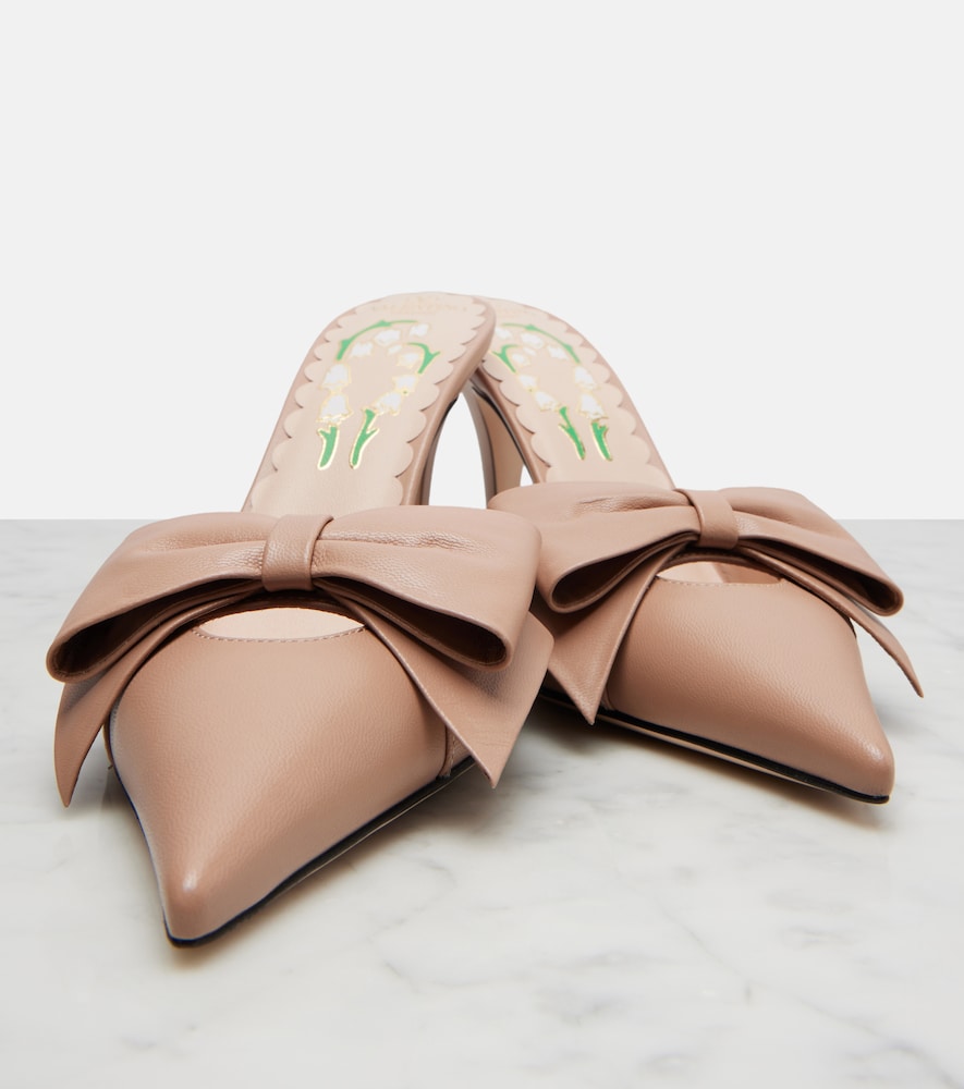 Valentino Garavani Bow-detail leather mules