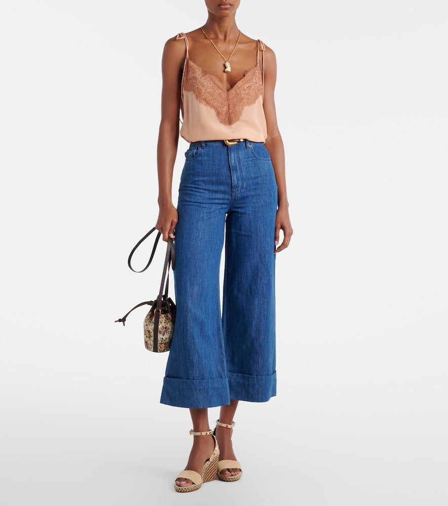 Valentino Garavani Rockstud 105 suede espadrille wedges