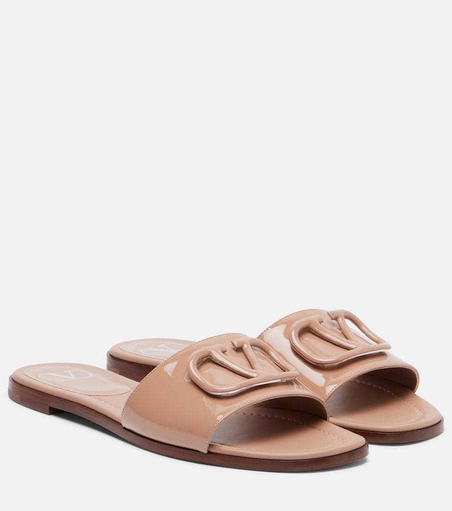 Valentino Garavani VLogo patent leather slides