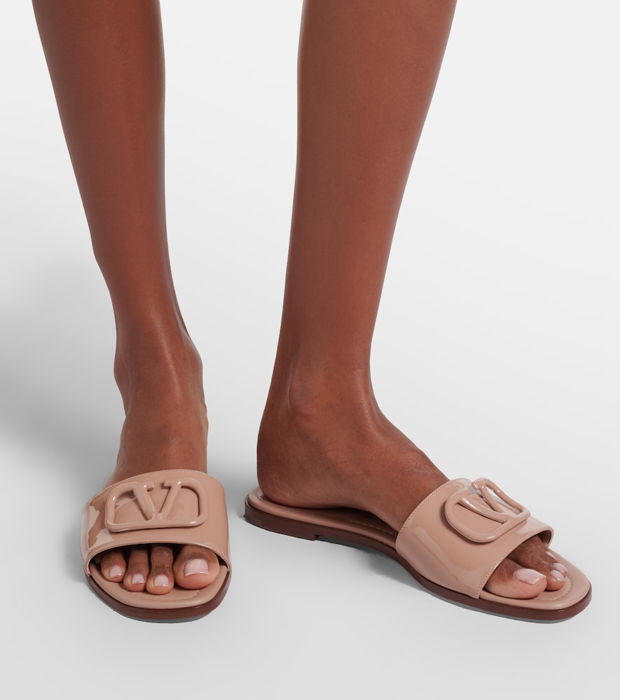 Valentino Garavani VLogo patent leather slides