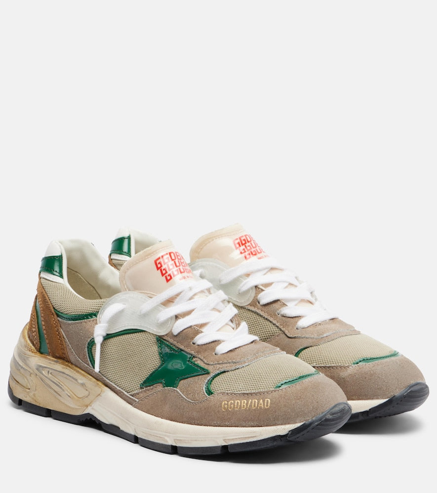 Golden Goose Dad Star leather-trimmed sneakers