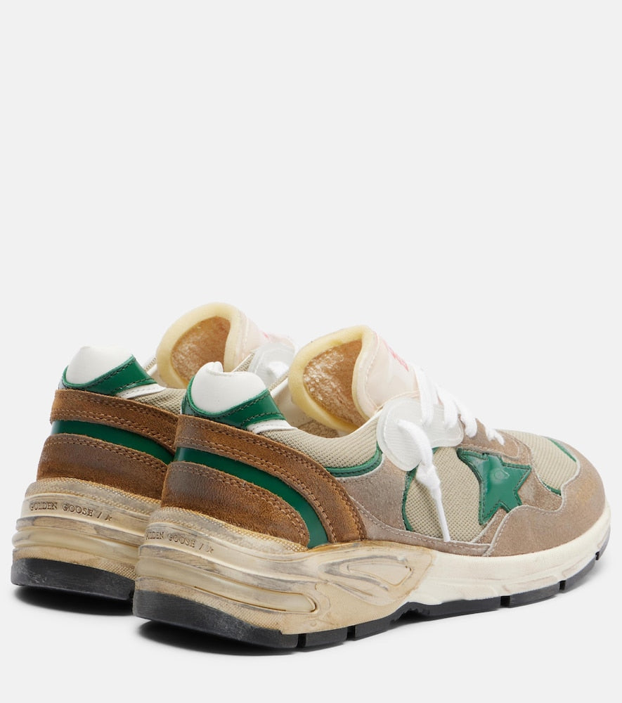 Golden Goose Dad Star leather-trimmed sneakers