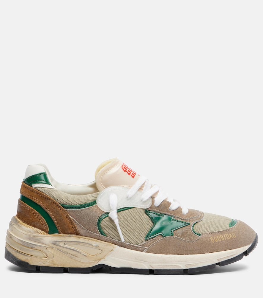 Golden Goose Dad Star leather-trimmed sneakers