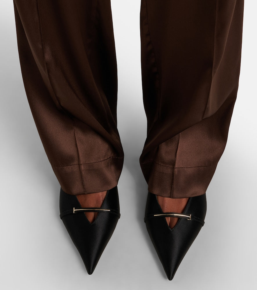 Tom Ford T Icon 55 satin slingback pumps