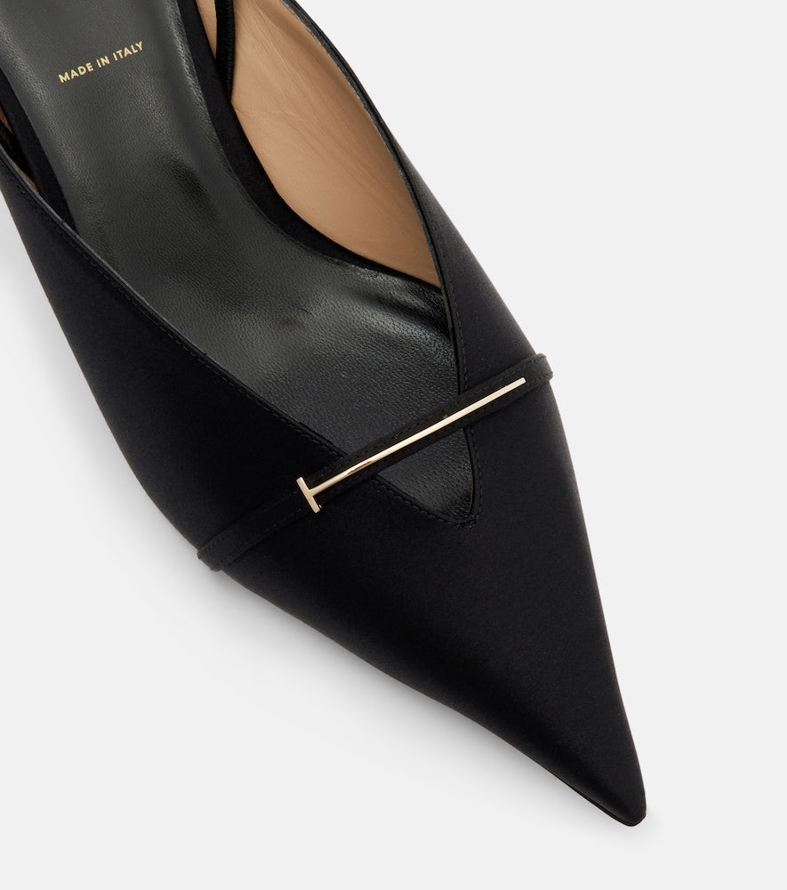 Tom Ford T Icon 55 satin slingback pumps