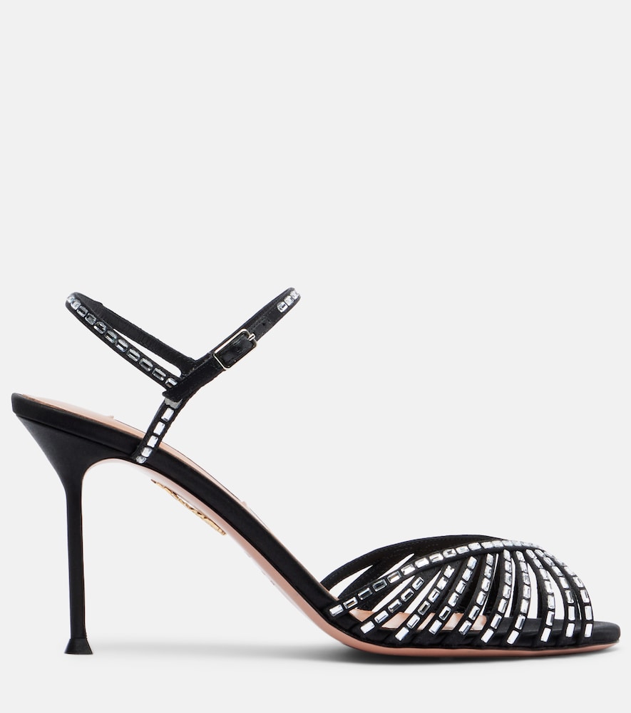 Aquazzura Hold Me 85 crystal-embellished sandals