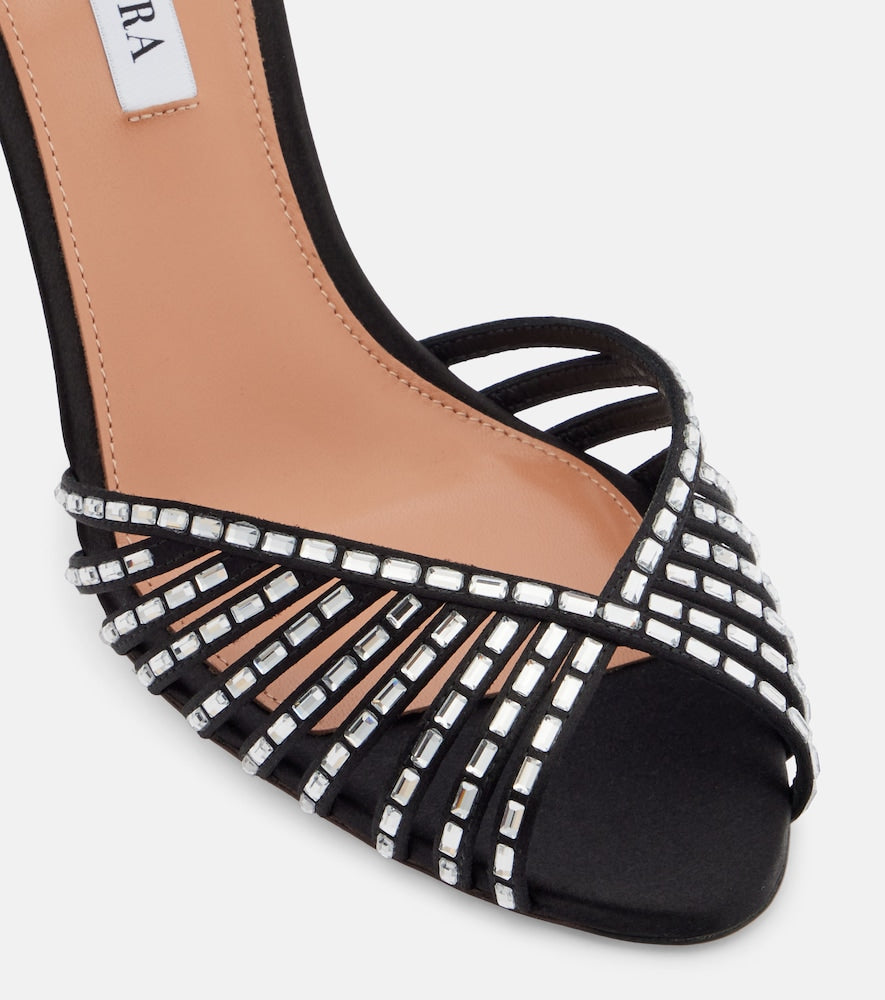 Aquazzura Hold Me 85 crystal-embellished sandals