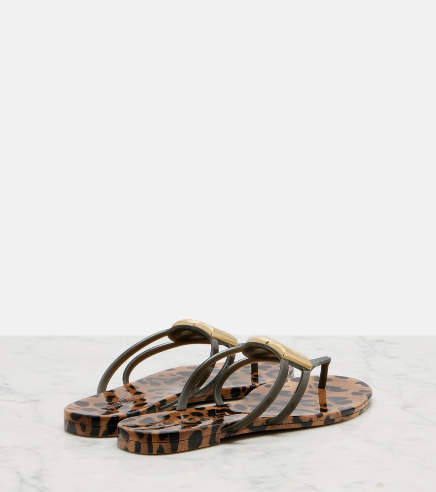 Dolce&Gabbana DG leopard-print thong sandals