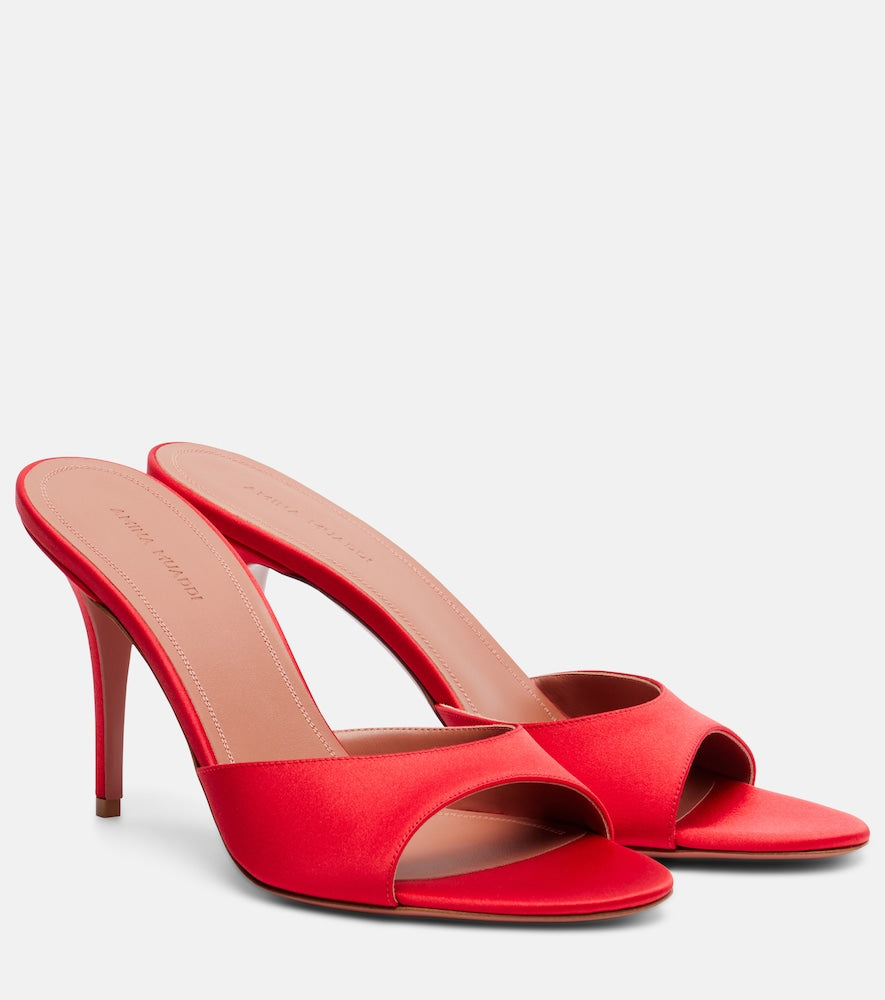 Amina Muaddi Elodie 90 satin mules