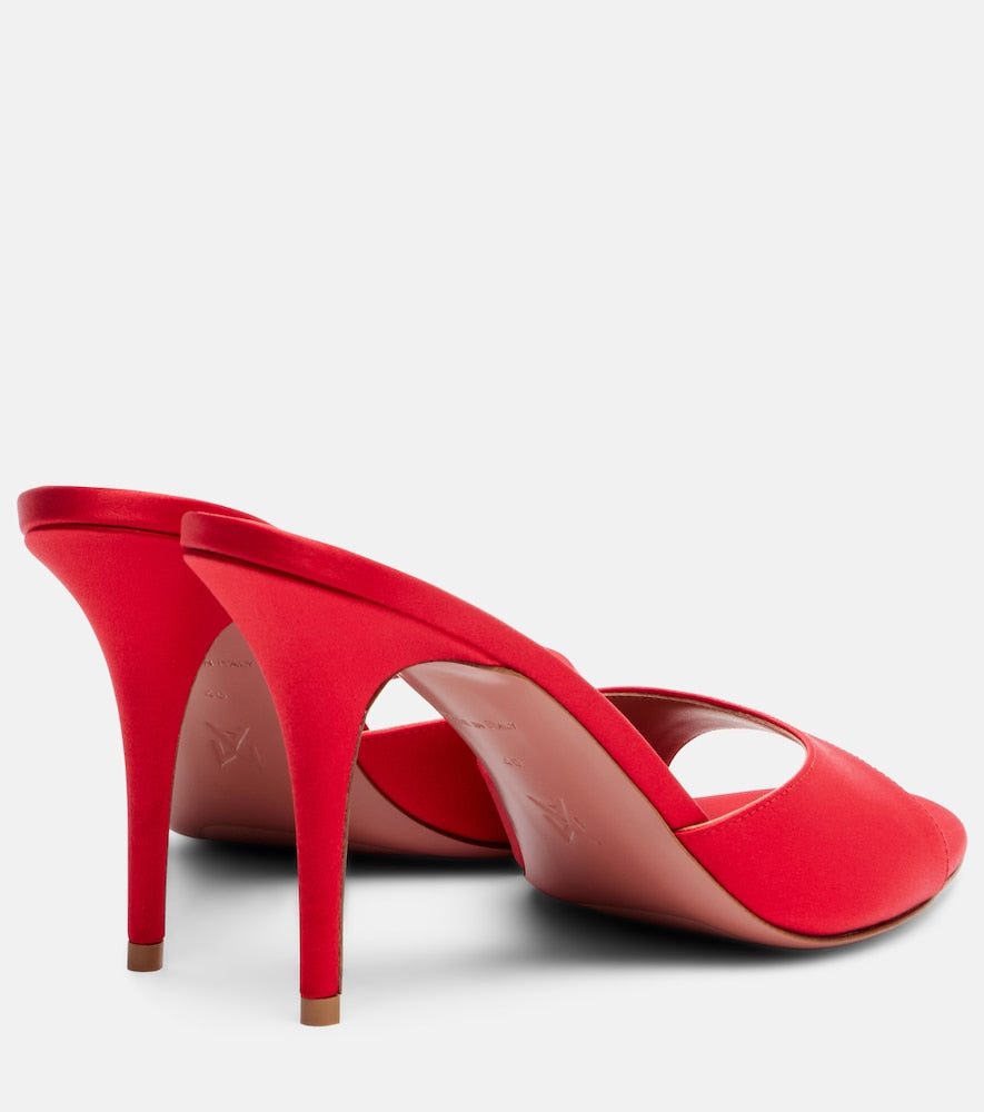 Amina Muaddi Elodie 90 satin mules