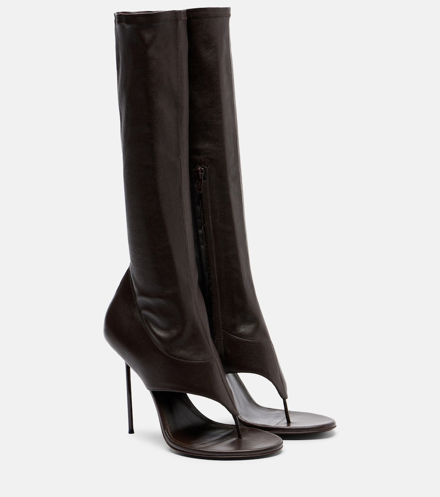 Paris Texas Lidia 105 leather knee-high boots