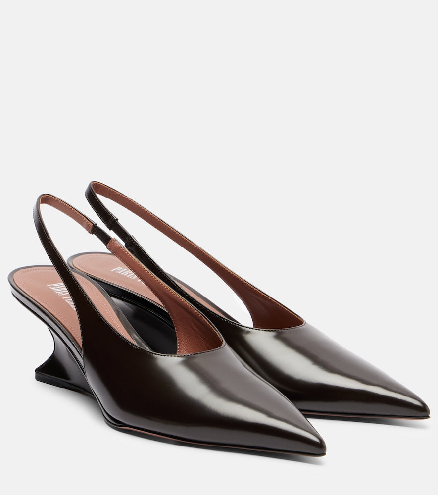 Paris Texas Nina leather slingback pumps