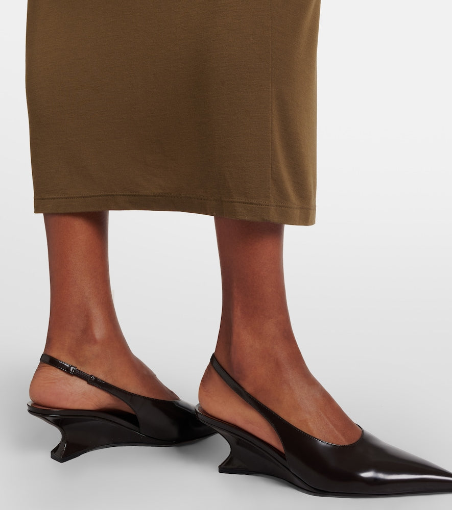 Paris Texas Nina leather slingback pumps