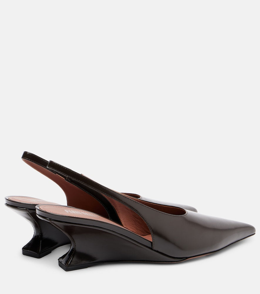 Paris Texas Nina leather slingback pumps