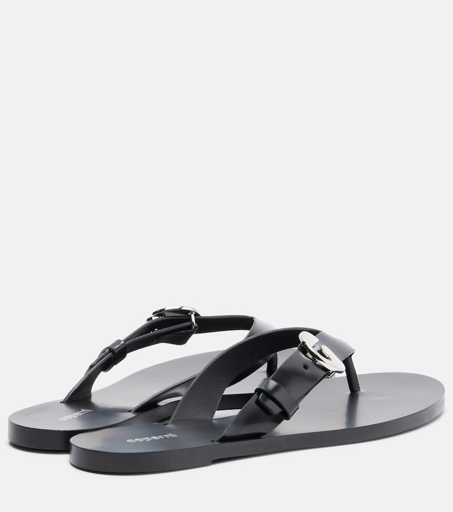 Coperni Logo leather thong sandals