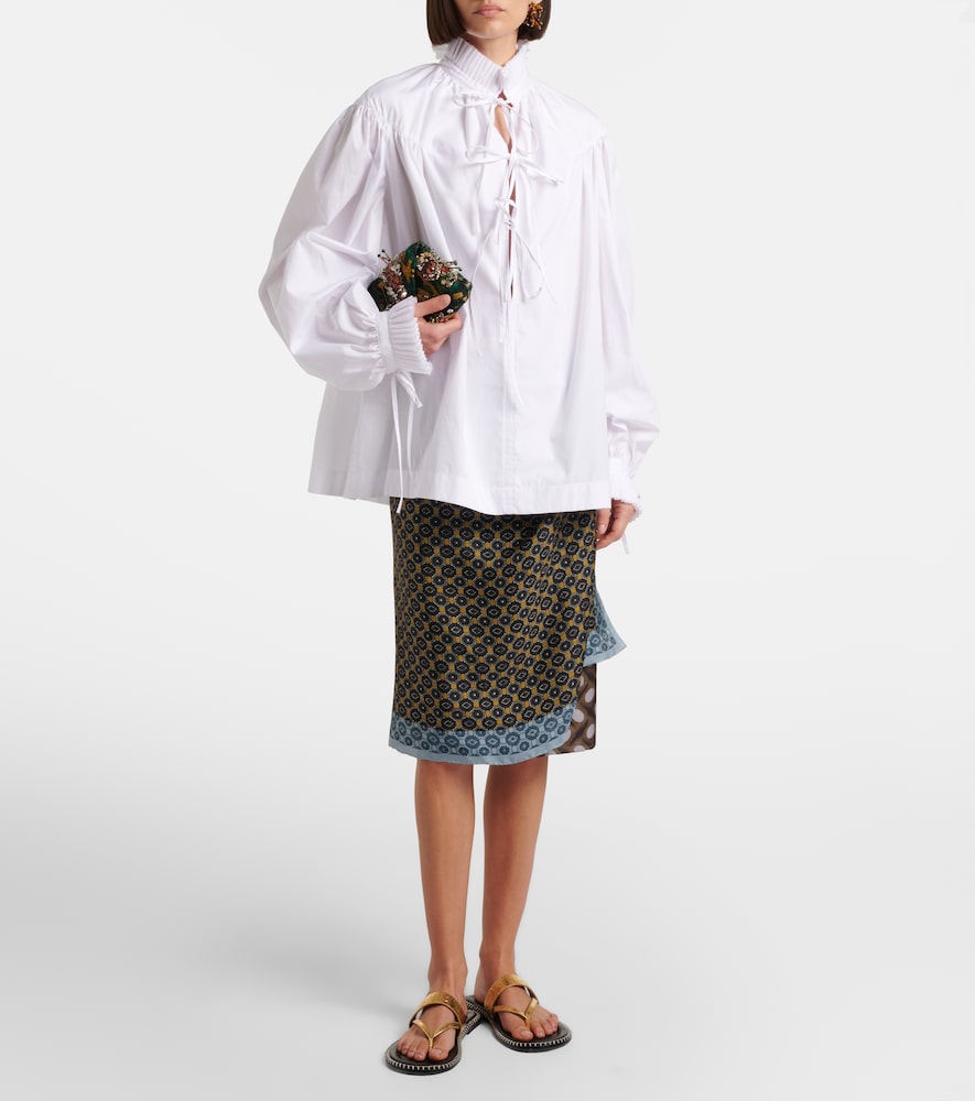 Dries Van Noten Croc-effect leather thong sandals