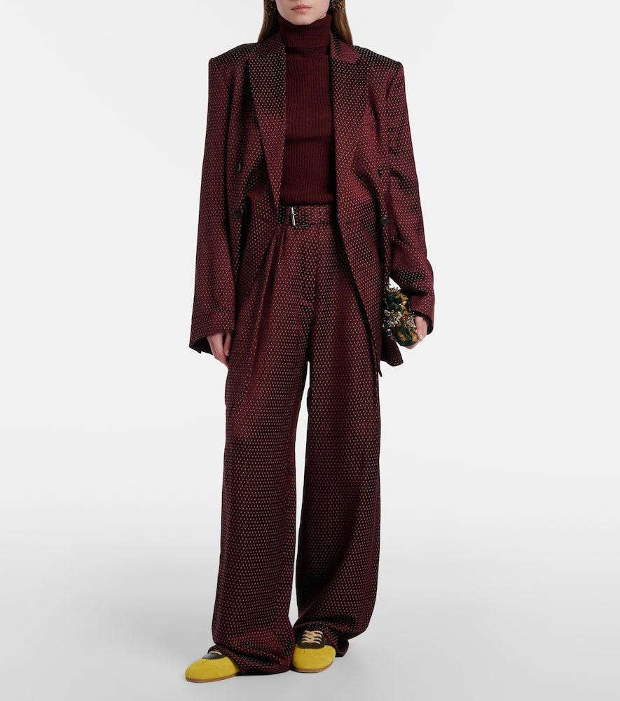Dries Van Noten Leather-trimmed suede sneakers
