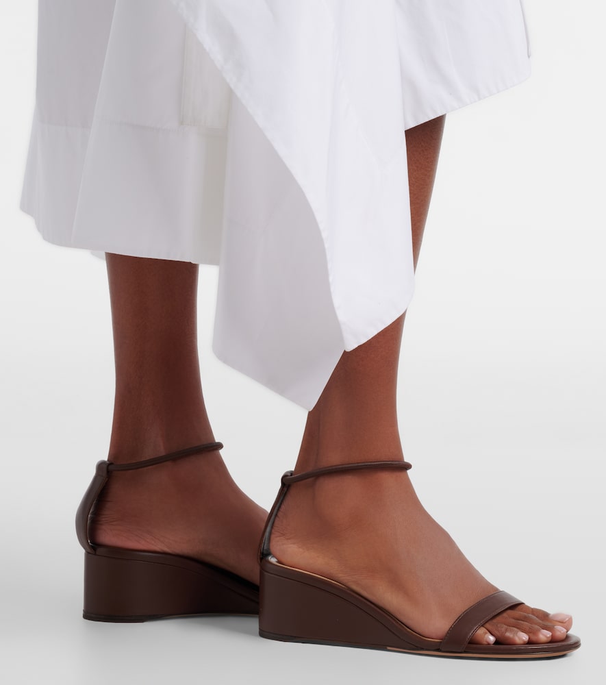 Gianvito Rossi Leather wedge sandals