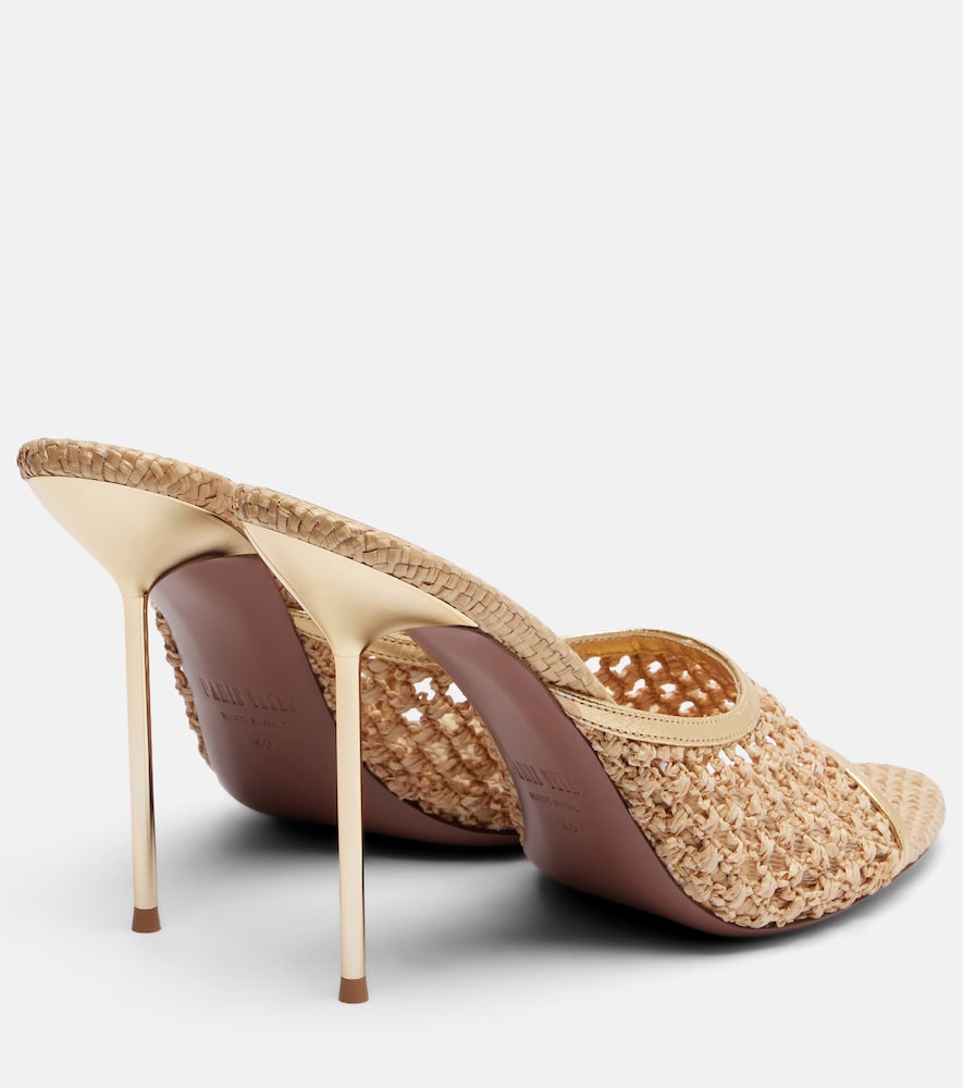 Paris Texas Lidia leather-trimmed mules