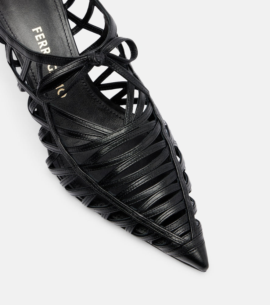 Ferragamo Cirry leather mules