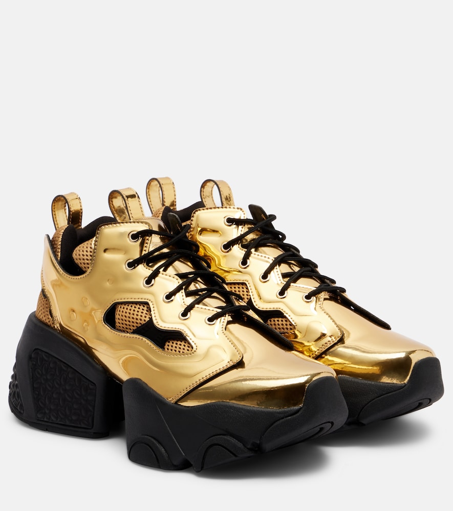 Noir Kei Ninomiya x Reebok metallic-effect platform sneakers