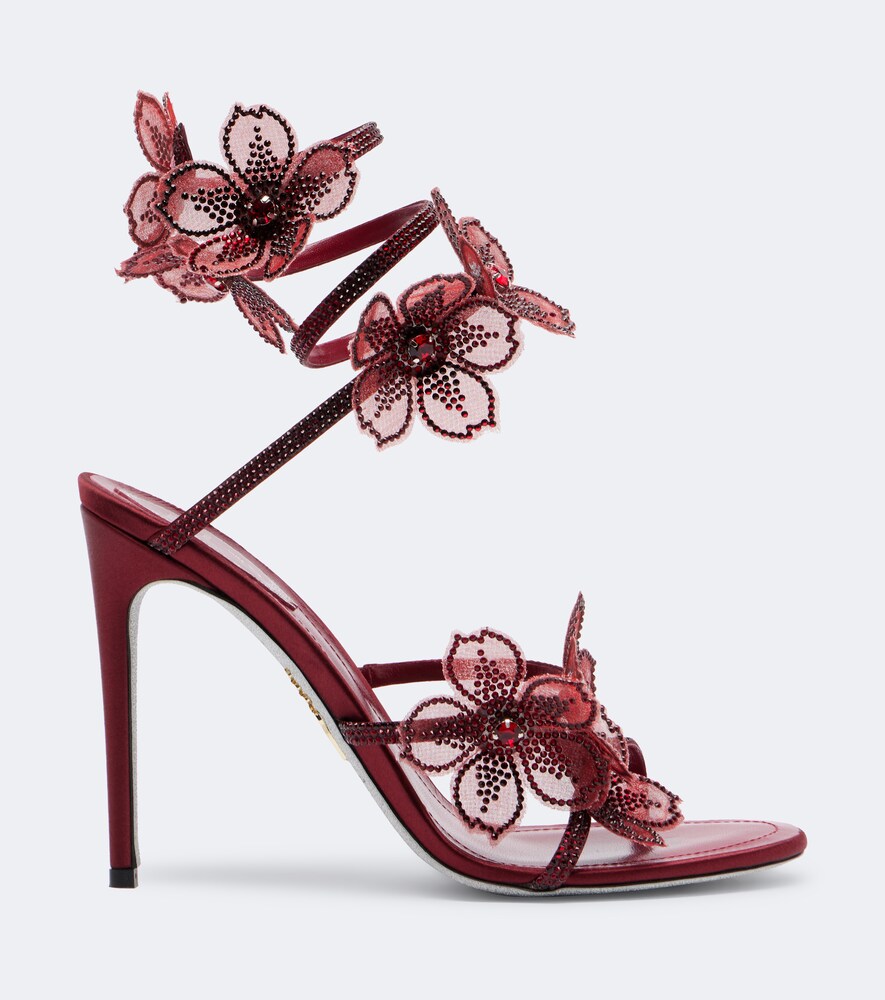Rene Caovilla Floriane floral-applique embellished sandals
