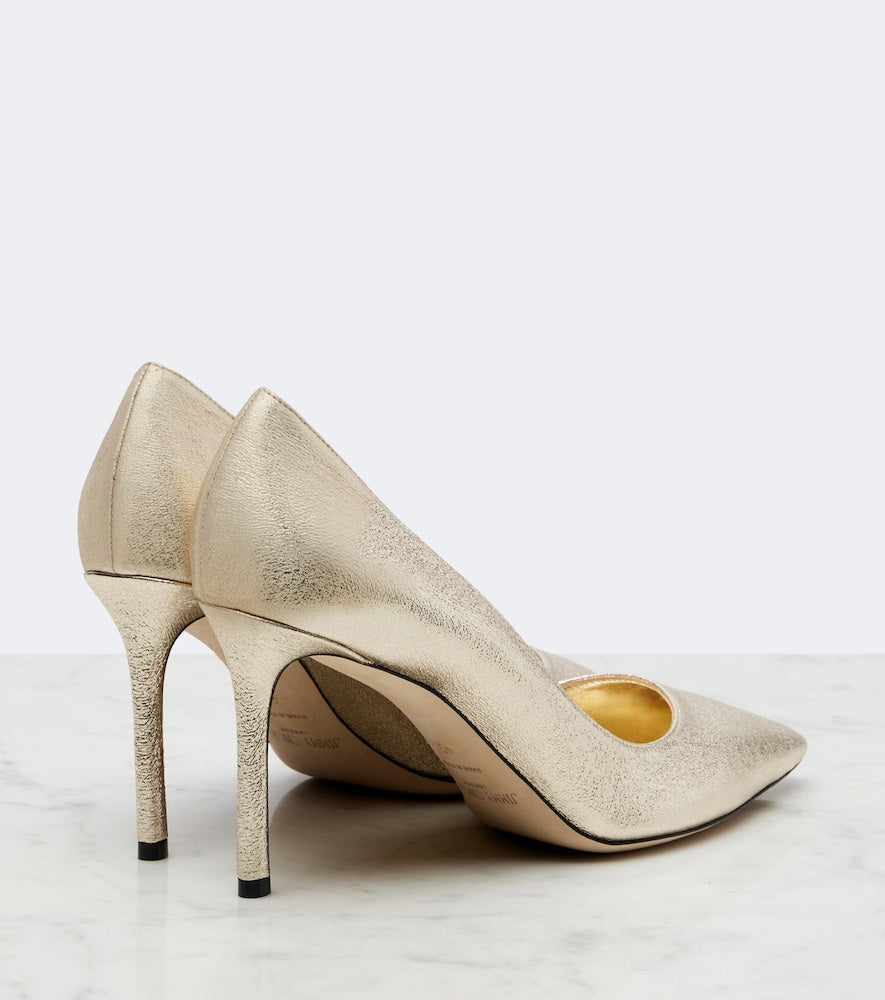 Jimmy Choo Romy metallic leather pumps