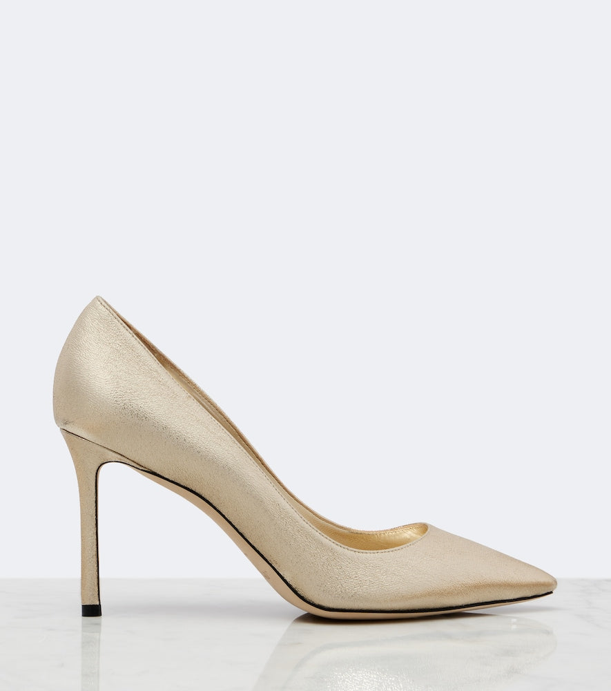 Jimmy Choo Romy metallic leather pumps