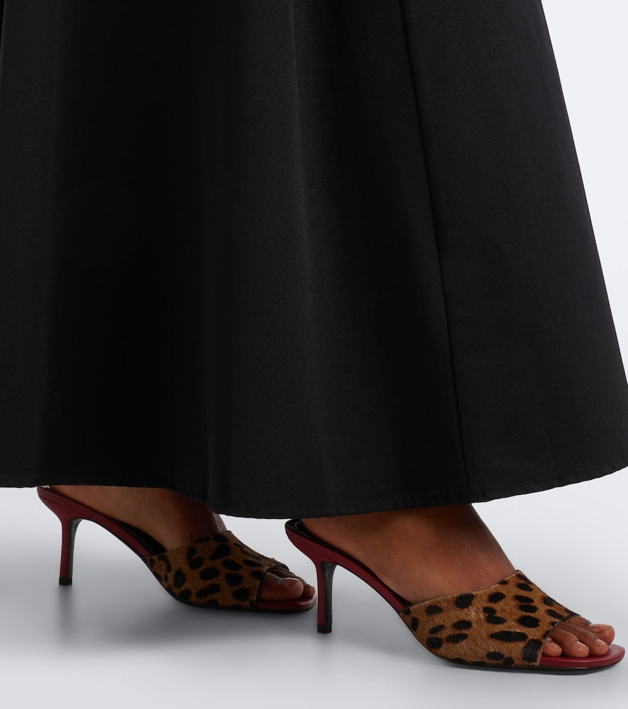 Staud Bea leopard-print calf hair mules