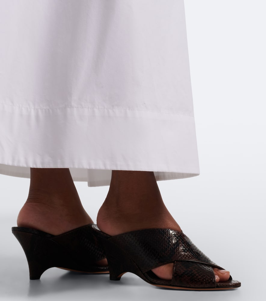 Le Monde Beryl Luca snake-effect leather mules