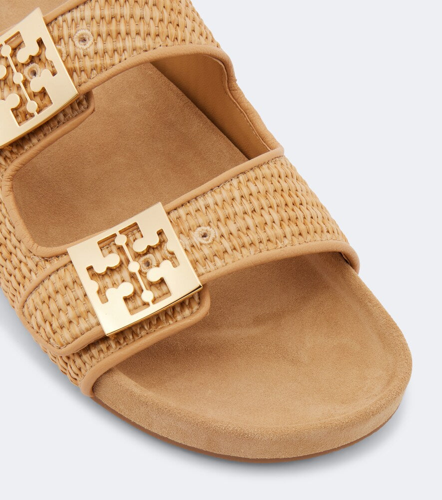 Tory Burch Mellow raffia-effect slides
